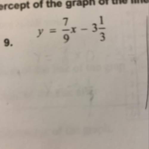 What is the y intercept and slope of this equation (will mark brainliest!!)