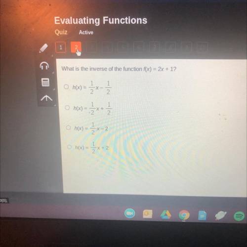 What is the inverse of the function f(x) = 2x+1