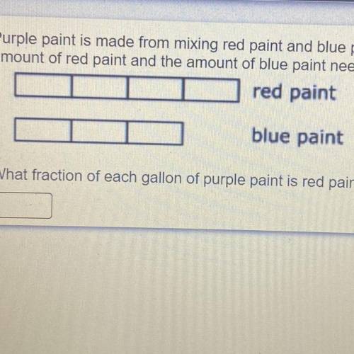 Purple paint is made from mixing red paint and blue paint. The diagram shows the relationship betwe