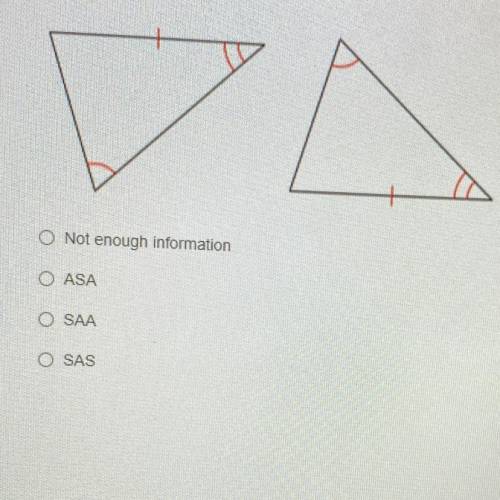 Determine if the two triangles are congruent and write the conjecture.
pls help