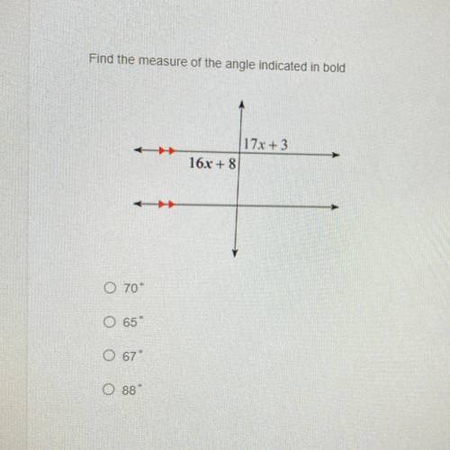 Find the measure of the angle indicated in bold
PLS HELP