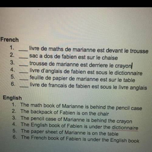 i need help pls! Which one do i put in front before the french sentences? Do i put ‘le’ or ‘la’? He