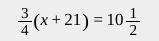 Please help me with this equation, you are supposed to find x