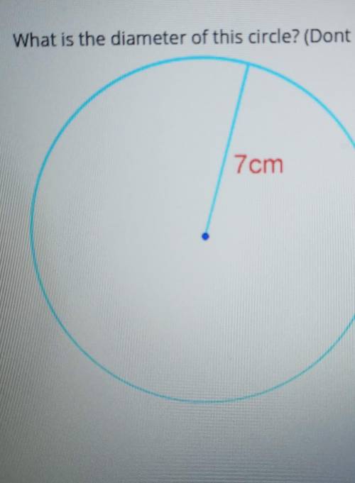 I need help what is the diameter of this circle?