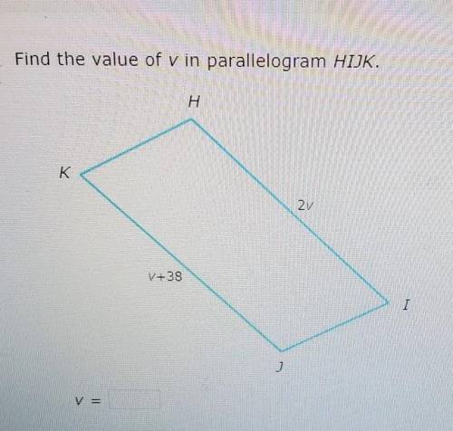Find the value of v