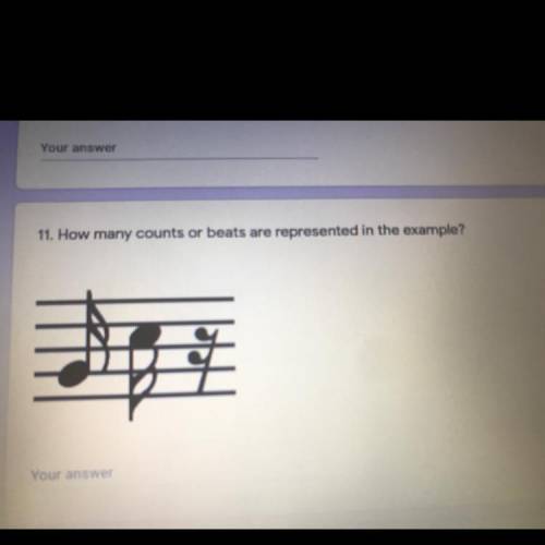 Can someone pls help! Is about band. How many counts or beats are represented in the example?