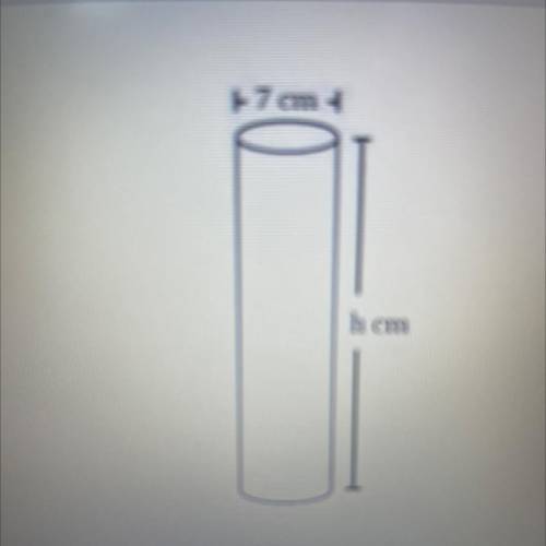 Based on the cylinder shown, which statements are correct?

->)
A)
B)
If the volume is 577 cm”,