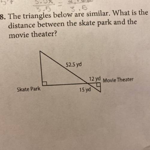 The triangles below are similar.