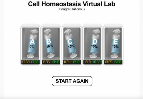Look at the picture (cell homeostasis virtual lab),

How does this lab demonstrate homeostasis?