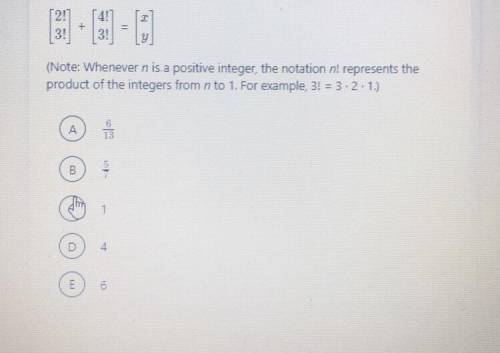 Given the matric equation show below, what is ?
X/Y