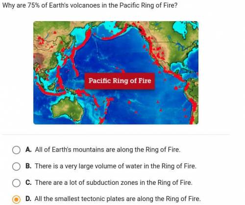 Why are 75% of Earth's volcanoes in the Pacific Ring of Fire?