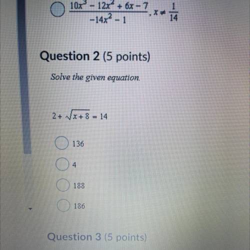 Solve the given equation