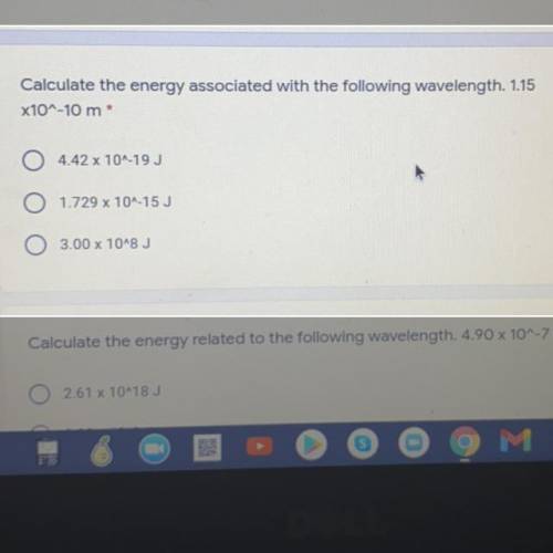 PLEASE HELP. WILL MARK!!!
Calculate the energy associated with the following wavelength.