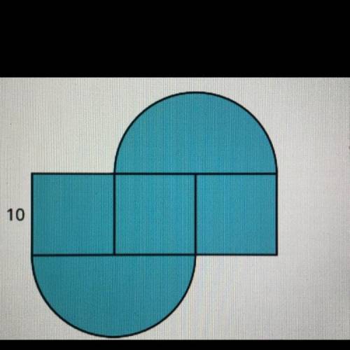 Anyone know this?? Question: find the area of the shape. Don’t forget your units and use 3.14 if yo