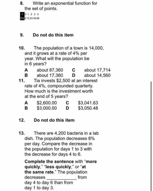Can someone please help me on 8 and 13