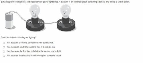 Batteries produce electricity, and electricity can power light bulbs. A diagram of an electrical ci