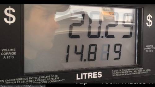 How much will it cost to pump one litre of fuel into the tank (unit rate)