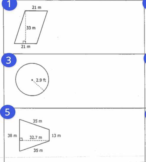 Unit 11: Volume and Surface Area Homework 1: Area of Plane Figures- Find Area.