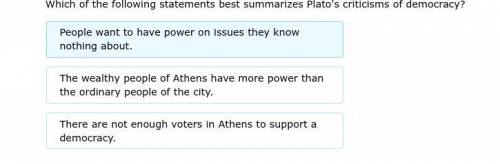 Which of the following statements best summarizes Plato's criticisms of democracy?