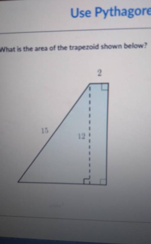 What is the area of the trapezoid shown below
