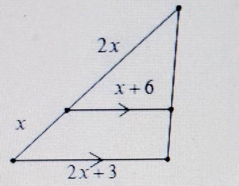 Solve for x. expressions represent side lengths