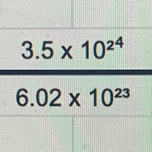 3.5 x 10^24
———————
6.02 x 10^23
How do I solve this exponent function?