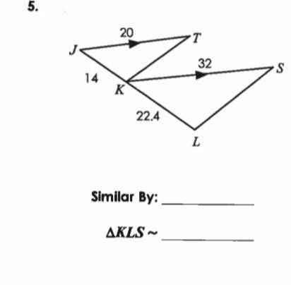 PLEASE HELP DUE TONIGHT

determine if the triangles are similar. if similar, state how and com