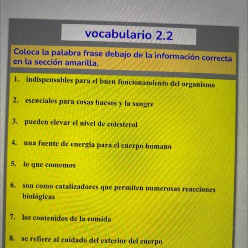 Spanish Vocabulary for sophomore