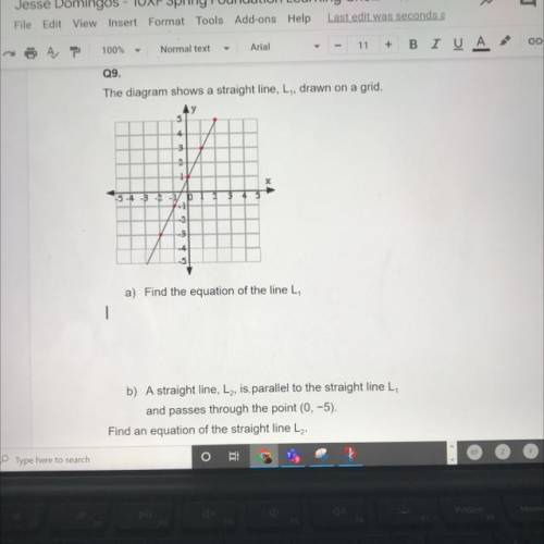 Find the equation of the line l1