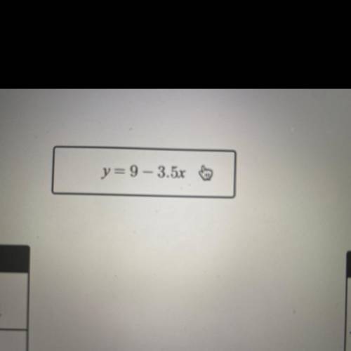 Is y= 9 - 3.5x a linear equation?