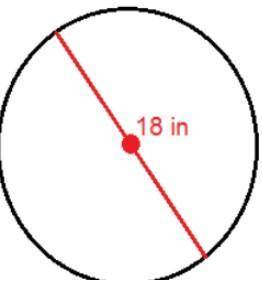 What is the area of the circle. use 3.14 for pi