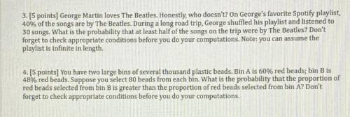 3. [5 points] George Martin loves The Beatles. Honestly, who doesn't? On George's favorite Spotify