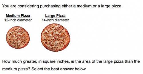 A.) 6.3 square inches

B.) 12.6 square inches
C.) 40.8 square inches
D.) 163.3 square inches