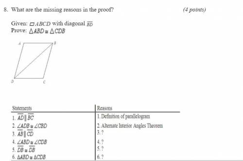 I really need help!
What are the missing reasons in the proof?