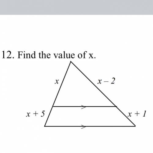 Find the value of x ——