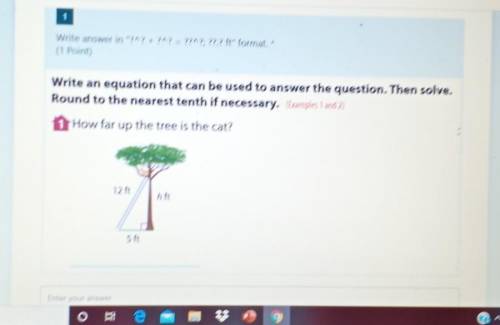 Write an equation that can be used to answer the question. Then solve. Round to the nearest tenth i