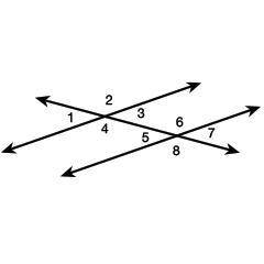 In the figure, two parallel lines are cut by a transversal. The measure of angle 4 is 162∘. What is