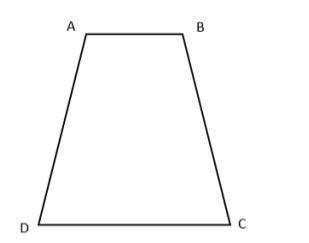 The bases of the isosceles trapezoid ABCD measure 12cm and 20 cm. The height of the isosceles trape
