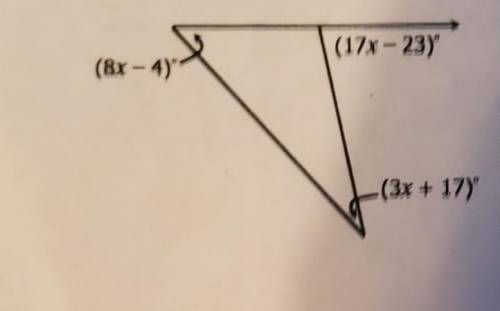 In the model below what is x and how do I solve it