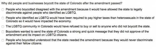 Why did people and businesses boycott the state of Colorado after the amendment passed?