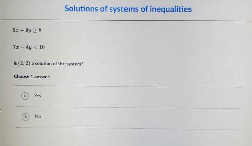 Is ( 2. 2) a solution of the system?