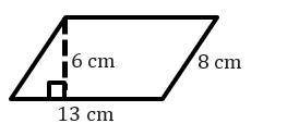 Find the area for the parallelograms below.