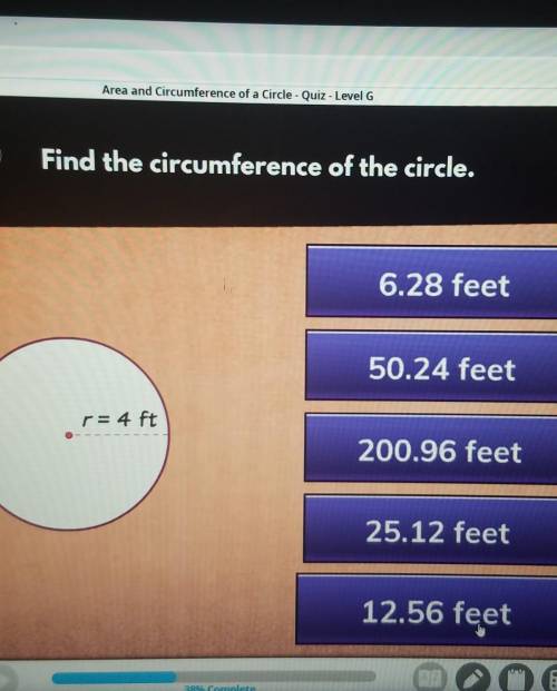 Find the circumference of the circle
