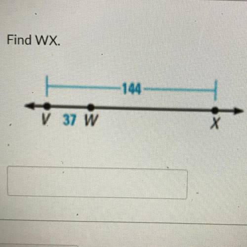 Find WX.
144
V 37 W
X