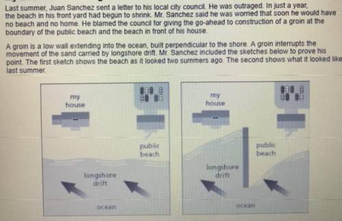 1.how does the groin change the beach

2.how has the groin changed the beach in front of mr Sanche