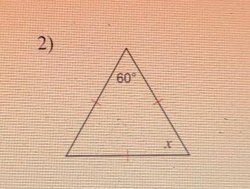 How do I find the value of x in an equilateral triangle