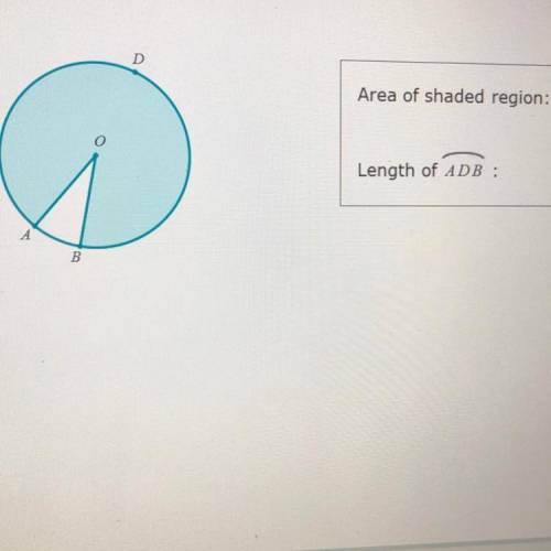 The circle has center O, and it’s radius is 5yd. GIVEN that