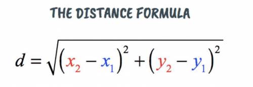 Find the distance between the points(2, 4) and (5, 8) using distance formula & please with grap
