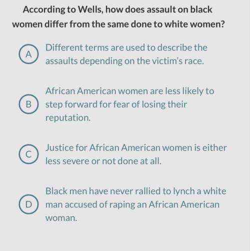 According to Wells , how does assault on black women differ from the same to white women ?