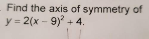 Find axis of symmetry